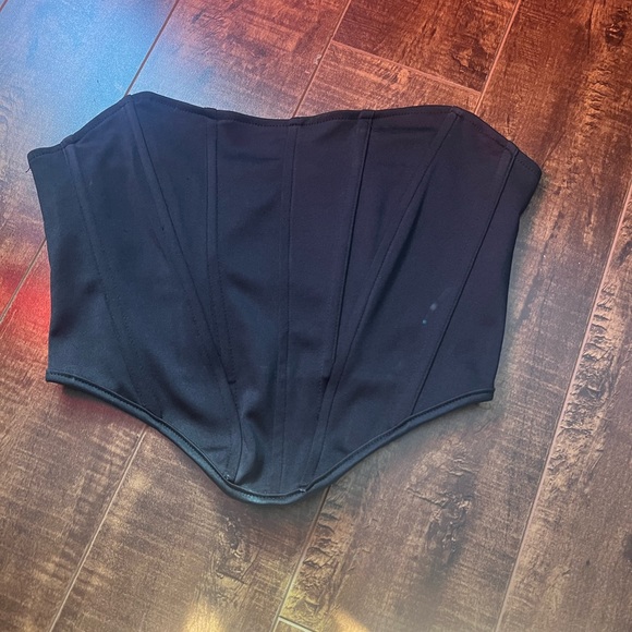 shein black strapless corset top - Picture 2 of 4